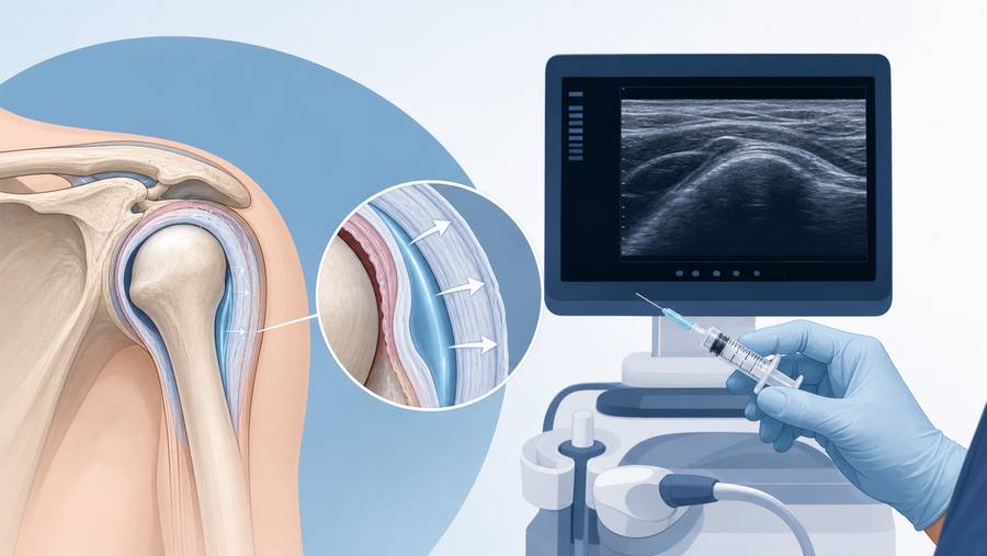 Corticosteroid injection and hydrodilatation